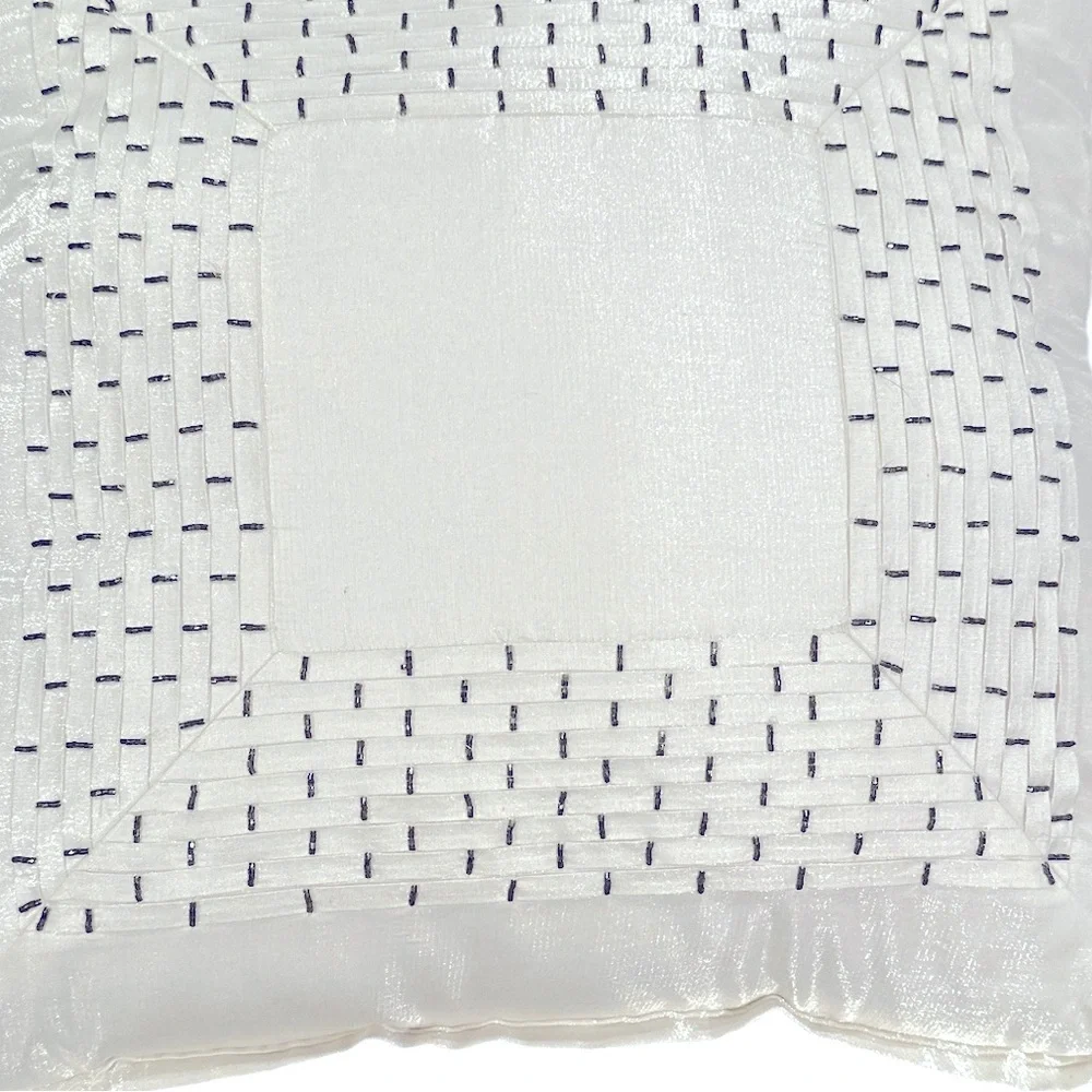 HOTEL COLLECTION MACYS FINEST BEADED SHIMMER WHITE LUXURY PILLOW